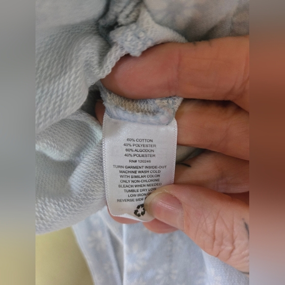 Wallflower | Light Blue Floral Print Overalls, Size M - Picture 4 of 7